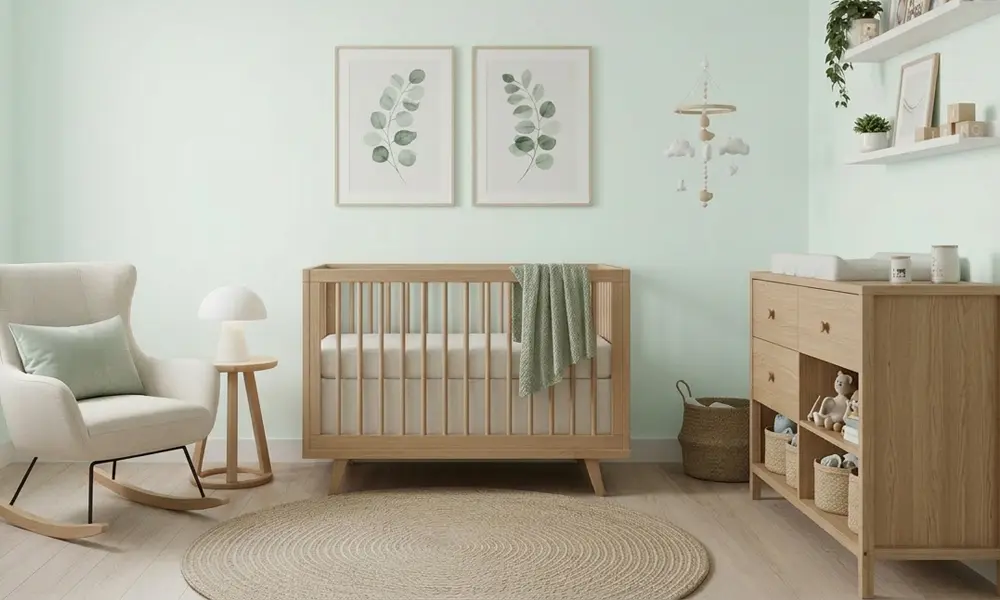 아이방 인테리어 민트 그린 색상