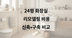 24평 화장실 리모델링 비용